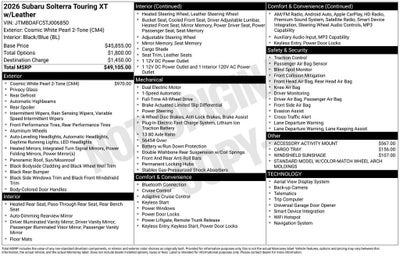 2026 Subaru Solterra Touring XT Leather