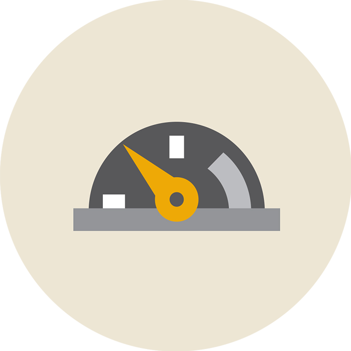 Speedometer showing idle